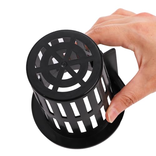 Lawei 12 Pack Aquarium Plant Holder with 3 Size Extension Hooks and Suction Cups, Large Hanging Aquarium Plant Holder, Aquatic Planter Cups Pots for Fish Tank Cultivation and Aquascape Decorations