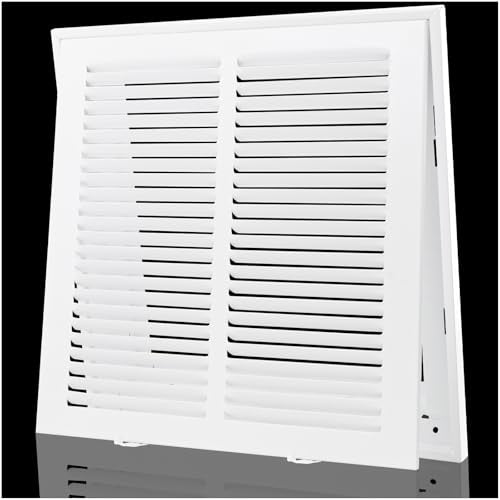 Return Air Filter Grille Fit 12x12 Duct Opening,Steel Air Return Vent Cover Grill,HVAC Vent Covers for Wall and Ceiling,Holds 1" Thick AC Filter - size: For 12"Wx12"H-Duct Opening