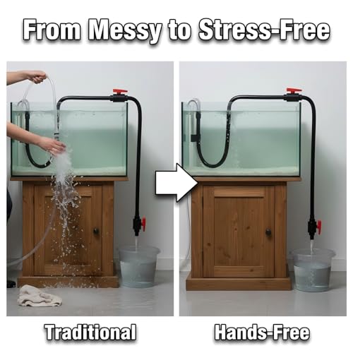 Replacement for Python Hands-Free and Spill Free Aquarium Hook 5-55 Gallon | 14in Siphon Hose BPA-Free PVC ABS | Hands-Free Flow Valve | Garden Hose 1/2" 5/8" 3/4"