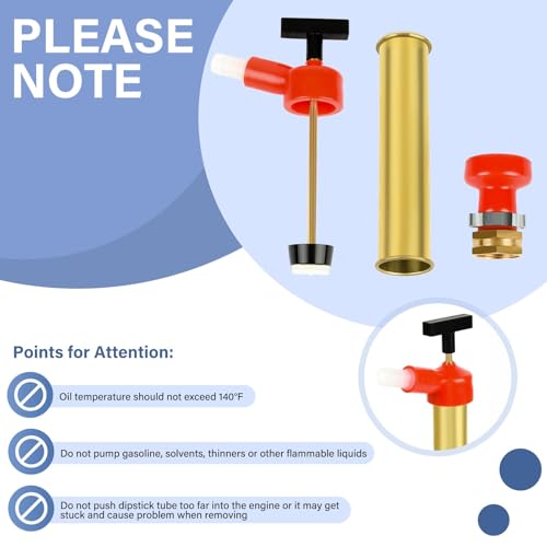 34060-0130 Marine Engine Oil Drain Hand Pump, Brass Oil Extractor Oump for Oil Change, 10.25" Long, 1.25" Diameter, Compatible with OMC/Mercruiser, 1 Gallon/Minute Output