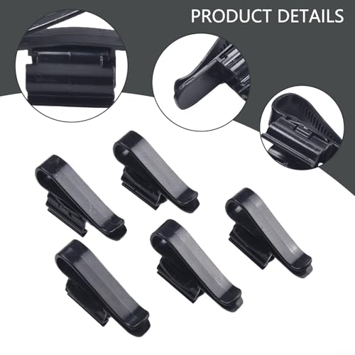 5-Pack ABS Plastic Fish Tank Clamp Water Pipe Holder, Secure Aquarium Hose Mounting for 8-16mm Diameter Tubes, Anti-Slip for Easy Cleaning and Water Change Maintenance in Tanks or Buckets, Black and - color: black