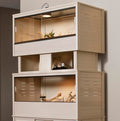New Age Pet ECOFLEX Two Large Reptile Enclosures with Matching Stacker Combo Set in Maple - color: Maple, size: Large
