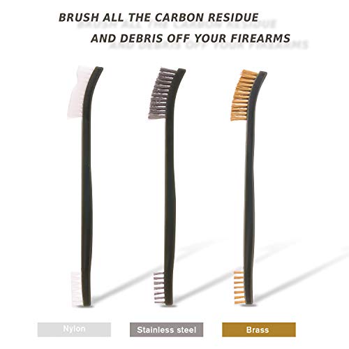 Gun Cleaning Brushes Picks Kit Set Brass Copper Steel Nylon Stainless Steel Ploymer Pick Set Bristle Brushes