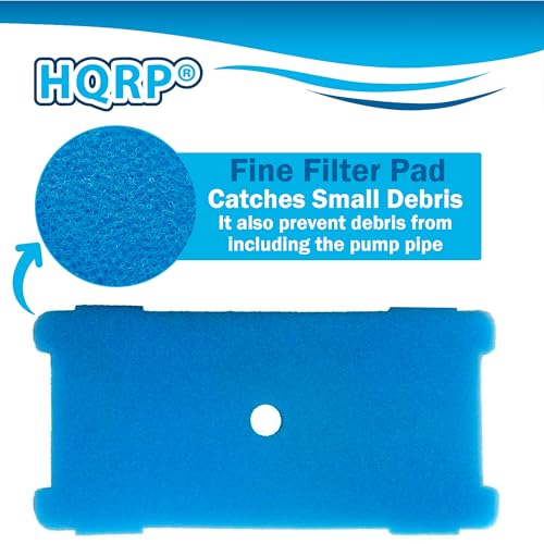 HQRP 8-Pack Coarse and Fine Pre-Filter Pads Compatible with Sunterra 320106 337106 Pump Pre-Filter Box, Blue and Black Filters Replacement - size: 8-Pack