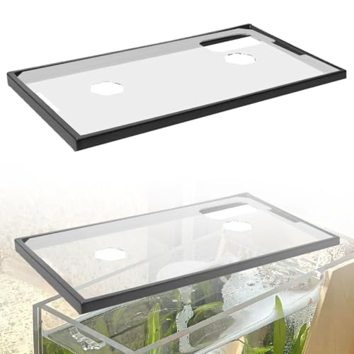 Gralara Aquarium Lid with Frame and Feeding Openings for Easy Access, for 40, 40cmx22.5cmx1.2cm