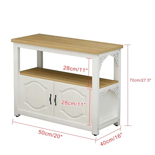 Ornate Aquarium Stand with Storage - Heavy-Duty Fish Tank Base for 30-65 Gallon Tanks, Open Shelf for Decor, Pet Supplies Organizer(White,50x40x70cm/20x16x27.5") - color: White, size: 50x40x70cm/20x16x27.5"