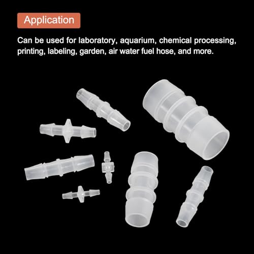 uxcell 8Pcs Plastic Hose Barb Fitting, 1/4" x 1/4" Barb Pipe Connectors Hose Fitting Adapter Splicer Mender Adapter Union for Fuel Gas Liquid Air Hose Repair - size: 1/4" x 1/4"