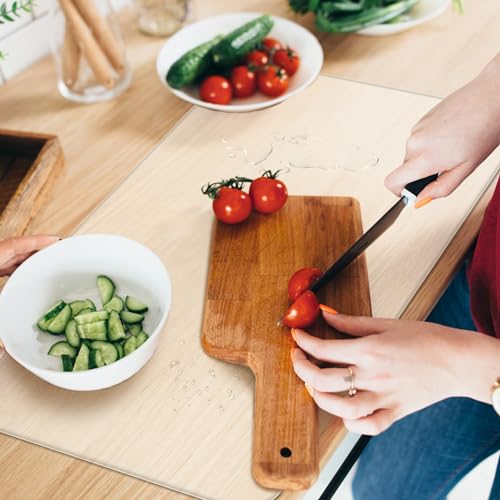 Silicone Mats for Kitchen Counter - (15.7''x 11.8'' x 0.04'', Translucent) | Non-Slip, Heat Resistant, Multipurpose, BPA-Free, Countertop Protector for Air Fryer & Crafts Kids - color: Translucent, size: (M1 - 15.7''x 11.8‘’x 0.04'')