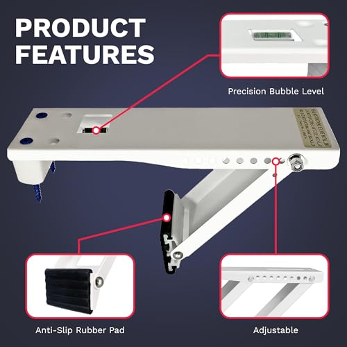 DuctlessAire DA-160 Wall Mount Support Bracket - Heavy Duty Air Conditioner Support Brackets - Air Conditioner Window Unit, Mini Split, HVAC Brackets - Outdoor Wall Mounted Window AC Bracket (160 lbs) - size: 160 lbs