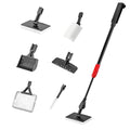 Mogoko 6 in 1 Aquarium Cleaning Tool Kit, Multi-Use Fish Tank Cleaning Kit with Telescopic Long Handle, Algae Scraper Scrubber Pad Scrub Brush Fish Net Gravel Rake