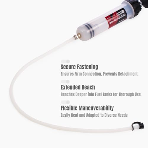 Thorstone 200cc Automotive Fluid Extractor Pump | Manual Oil Change Syringe with 31 Inch Hose (7 Oz./0.21 Qt./200 CC) - size: 200cc(80cm hose)