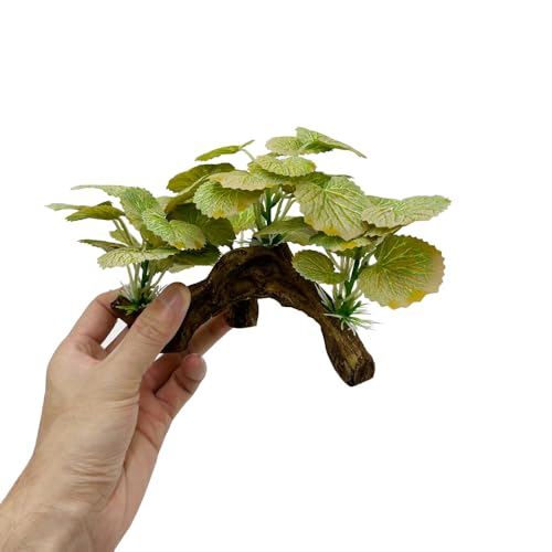 Fish Tank Decorations Aquarium Decor Ornaments Betta Silk Leaf pad Hammock Artificial Driftwood Cave Goldfish Bowl Accessories - color: Type-w