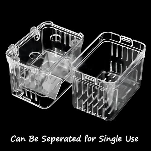 Petzilla in-Tank Aquarium Breeder Box for Fish Tank, Breeding Incubator for Small Fish Hatchery, Acrylic Divider for Shrimp Clownfish Aggressive Injured Fish (Small) - size: Small