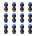 12PCS Straight Push Connectors Quick Release Plastic Push to Connect Fittings 1/4" inch Quick Connect Air Hose Fittings (1/4'', Blue) - size: 1/4'' 12PCS