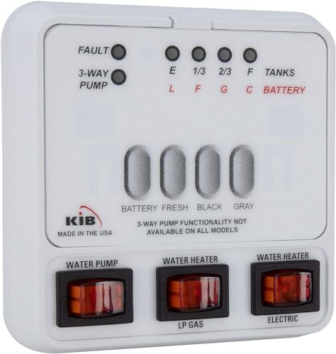 RV Tank Sensor Monitor Panel M23 | KIB Replacement | Includes Wire Harness Kit | Level Sensor | Fresh Water or Holding Tank Level Sensor White