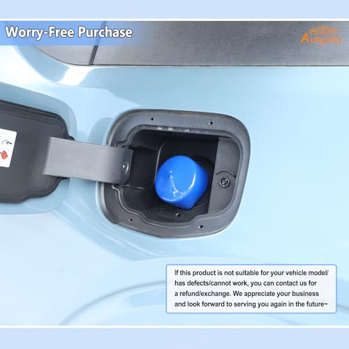 Aunginsy Capless Gas Cap Dirt, Water & Dust Cover Fuel Filler Cover Compatible with Ford Maverick 2022-2025 Cap & Shield Capless Gas Cap Fuel Filler Nozzle Cover Protection ABS Accessories - color: Blue