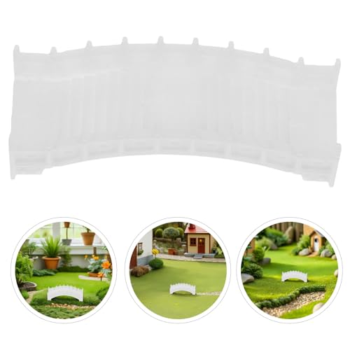 SHINEOFI 100 Scale Mini Arch Bridge Figurine for Fairy Garden and Bonsai Decoration, Plastic Micro Landscape Model for Terrarium and Fish Tank Scenery