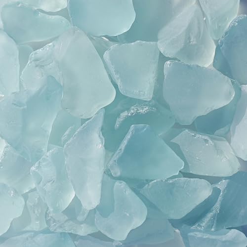 QYGL Sea Glass Block - 1LB Turquoise Frosted Sea Glass - Vase Filler and Aquarium Ornament, DIY Craft Supplies for Art, Sea Glass Decor, Beach Weddings, and Home Decor - color: Turquoise