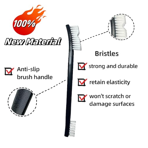 Anti-Static Nylon Bristles Deep Clean Soft Cleaning Brush: 8 Nylon Brushes for Delicate Surfaces - from Keyboard Crumbs to Aquarium Algae - Features Soft Detailing Brush, Culvert Cleaning Tool - size: 8 pcs