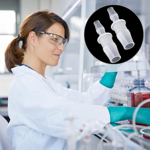 6pcs Hose Barb Reducer Fittings, 3/8" to 3/16" Hose ID Pipe Connectors, Plastic Barbed Joint Splicer Mender Adapter Union for Aquarium Laboratory Food Beverage Processing