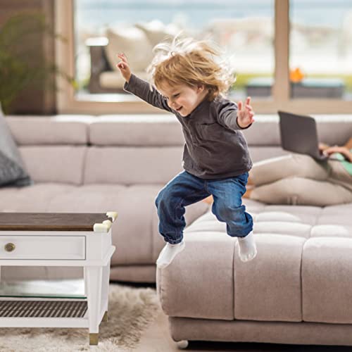 12 Pack Corner Protector Baby Proofing Edge and Corner Guards, Soft Safety Pre-Taped Rubber Foam Furniture Bumpers for Fireplace, Table, Stair, Cabinet (Off White) - color: Off White