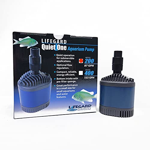 Quiet One Lifegard Aquarium Pump, 53-Gallon Per Hour - size: 87 GPH