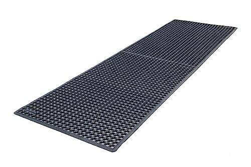 Rhino Mats KCT-310B K-Series Comfort Tract Anti-Fatigue Drain-Thru Mat, 3' x 10', Black - size: 3' x 10'