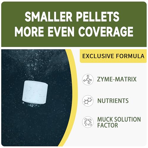 LMJP Muck Reducer - 5LB Natural Sludge Solution Tablets for Ponds & Lakes, Away Muck & Odor Control, Safe for Aquatic Life, Wildlife & Recreation, Treats Up to 30,000 Sq Ft - size: 5 Pounds