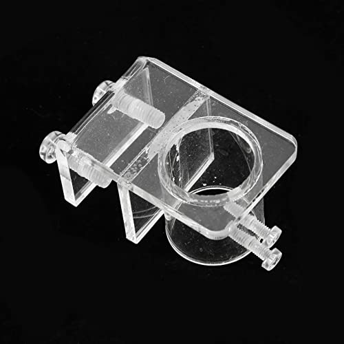 HEEPDD Aquarium Water Pipe Clamp, Acrylic Fish Hose Fix Clamp/Holder for 20mm Pipes, Perfect for Fish Tanks and Aquariums Aquarium Water Pipe, High Transparency Nan Supplies (Single Hole - size: Single Hole 25mm/0.98in Inner Diameter