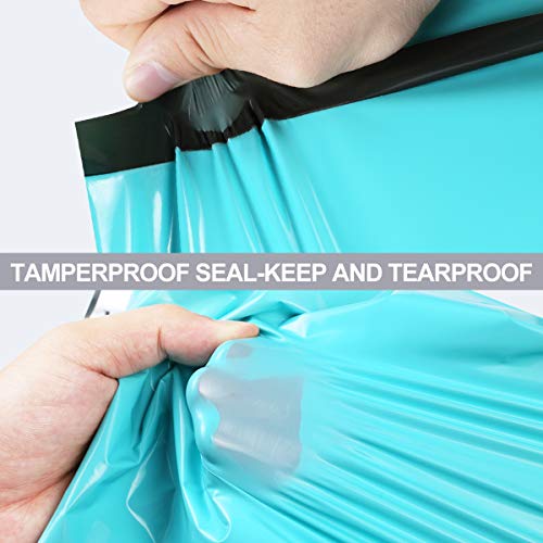 UCGOU Poly Mailers 12x15.5 Inch Teal 100 Pack Medium Shipping Bags #5 Strong Thick Mailing Envelopes Self Sealing Adhesive Waterproof and Tear Proof Boutique Packaging Postal for Clothing - color: Teal, size: 12x15.5