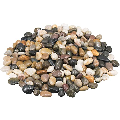 Decorative Rocks for Potted Plants,Virekm River Rocks, Decorative Ornamental Pebbles,Garden Landscaping Stones Gravel Filler for Home Decoration Flower Bed Fish Tank Plants Vases Succulents (5 Pounds) - color: mixed color, size: 5 Pounds