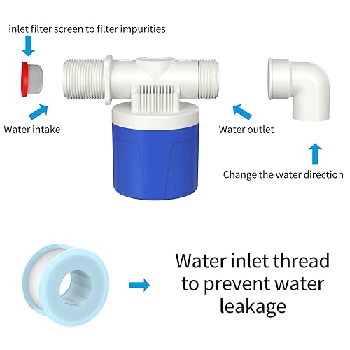 Automatic Water Level Control Valve Inside Type,Inner Top Float Uesd for Tank, Solar Energy, Auto Pot, Aquarium Valve, Tank Traditional Upgrade（3/4"side） - size: 3/4"Side water inlet