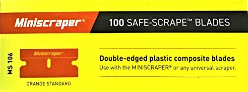 Plastic Razor Scraper Blades Double Edged - Value Pack 4 100 Packs - size: 4 Pack