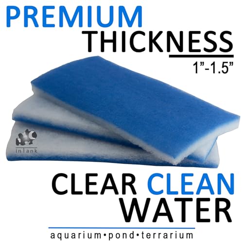 Five Star Filter Floss Premium 2 Inch Thick Aquarium Pond Filter Floss | Value Pack (3 Large Pads) 600 sqin | Double Bonded Poly Filter Pads | Easy Cut to fit | Clean Clear Water