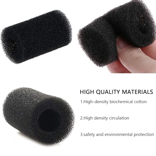 10Pcs Aquarium Pre-Filter Sponge 3.15×1.57in, Anti-Suction Filter Foam for Small Fish Shrimp, Fits Freshwater Saltwater Tank Intake