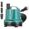 VIVOSUN 260GPH 20W Submersible Water Pump for Fish Tank, Pond, Aquarium, Hydroponic Systems with 6ft Power Cord and 3 Outlet Adapters, Blue - style: 20W; 260GPH
