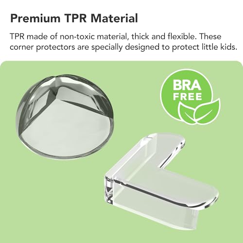 20 Pack Corner Guards Corner Protectors for Baby, Clear Furniture Corner & Edge Safety Bumpers for Table Edges & Sharp Corners - Baby Proofing Moonybaby (L- Shaped & Round Shape) - size: 20pcs L&R Shape(L*10+R*10)