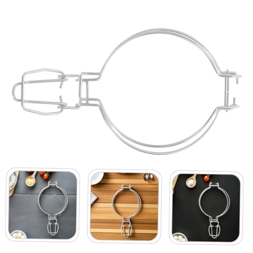 ABOOFAN 2pcs 93mm Stainless Steel Jar Lid Wire Clamps with Spring Buckle, Food-grade Glass Canister Sealing Clips for Kitchen Storage and Canning Supplies