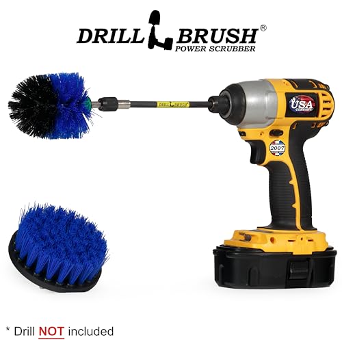 Boat Cleaning Tool Set - Boat Accessories - Aquatic Cleaning Supplies - Hull Cleaner Brush Heads - Barnacle Removing Brush Set - Fish Tank Restoration Brush - Boat Deck Cleaning Tools - Medium Stiff - color: Blue