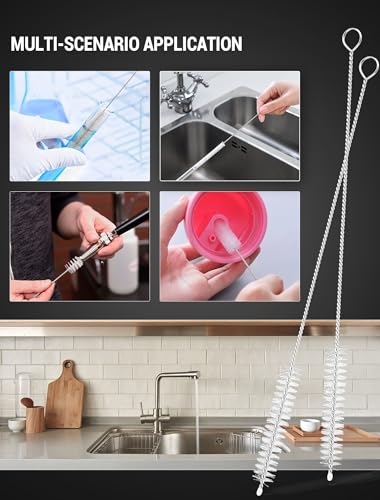 Auto Sunroof Cleaning Tool, 120 Inch Flexible Pipe Brush, 2PCS Tube Cleaning Brushes for Car Sunroof, Windshield Wiper Drain Hole