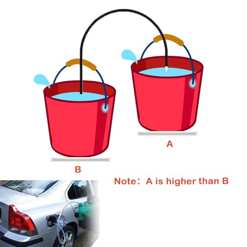 Shaker Siphon Hose for Fuel Transfer Pump 1/2'' Copper Valve Syphon Hose Gas Siphon Pump for Gasoline, Oil, Diesel, Water, Liquid Self Priming Shaker Siphon Hand Pump Tube (6 feet) - size: 6 Feet