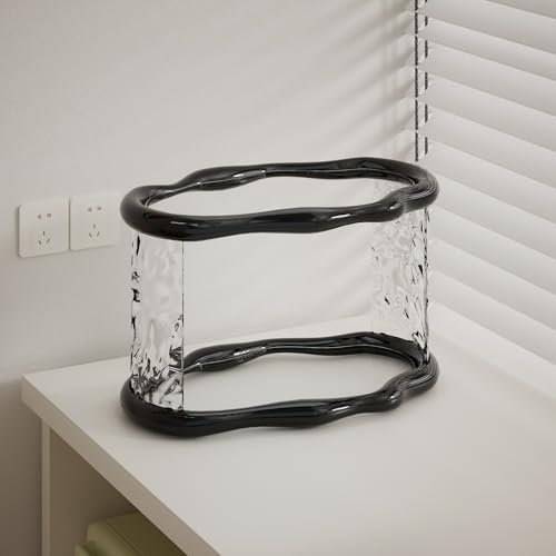 Bathroom Countertop Organizer, 2 Tier Bathroom Organizer and Storage, Acrylic Vanity Organizer Standing Holder Shelf, Perfume Makeup Skincare Cosmetic Desk Organizer for Bedroom Dressing Table, Black - color: Black 1 - Acrylic