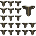 Mcredy 20 Pcs Box Corner Protectors Metal Decor Edge Guard for Box Table Cabinet with Screws 0.87" Length, Bronze - size: 20 Count (Pack of 1)