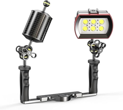 Sea frogs D80mm, 7'', Carbon Fiber Float Arm for Ultralight, Aquatic Arm, Buoyancy Provided 500 g, Underwater Camera System Diving Tray Video Light/Strobe GA-9 - color: D80mm, 7'' Carbon Fiber Float Arm