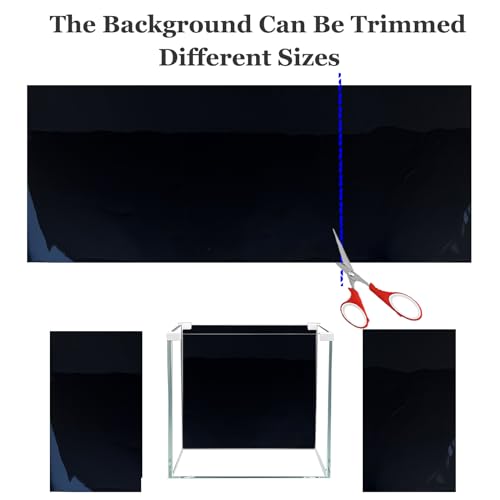 XCNO Blue Black Aquarium Background Poster Fish Tank Background Wallpaper Aquarium Backdrop Double-Sided Fish Tank Decorations Paper 24"x 72" - size: 23.6" H x 72" L