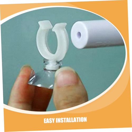 9pcs Aquarium Tube Clips Transparent Holders for Air Pump Tubing Firmly Secures Water Pipes Stability Enhancer for Fish Tank Decor and Functionality - size: 4.50X3.00X2.00CM