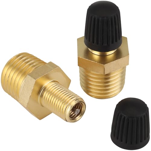 Milton S-684-4 1/4" MNPT Male Tank Valve, includes Protective Caps (Pack of 2) - size: Pack of 2