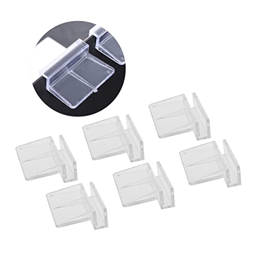Happyyami 20pcs Aquarium Supports Fish Tank Cover Bracket for Home Aquarium Park 6mm Thick Plastic Material Safe and Practical Bracket Set