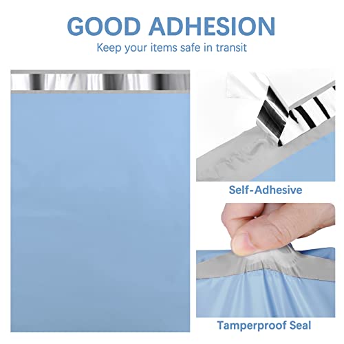 Metronic Poly Mailers 10x13 300 Pcs, Small Shipping Bags for Clothes, Shipping Envelopes for Small Business, Strong Adhensive Mailing Bags, Haze Blue - color: Light Blue, size: 10x13 300PC