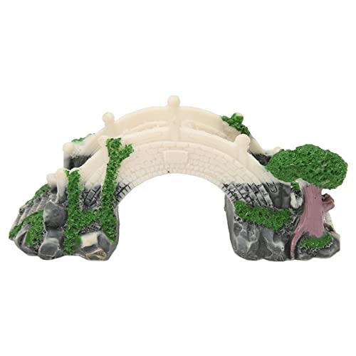 Aquarium Arch Bridge Decoration, Fish Tank Arch Bridge Resin Hand Craft Bridge Landscaping for Fish Tank Ornaments
